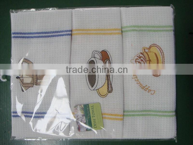 plain cotton linen tea towel dish towel factory price good quality