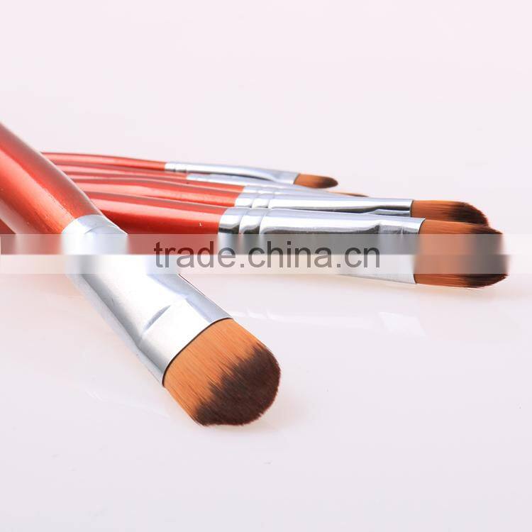 6pcs Filbert Shape Nylon Hair Artsit Brush For Oil Painting Brushes