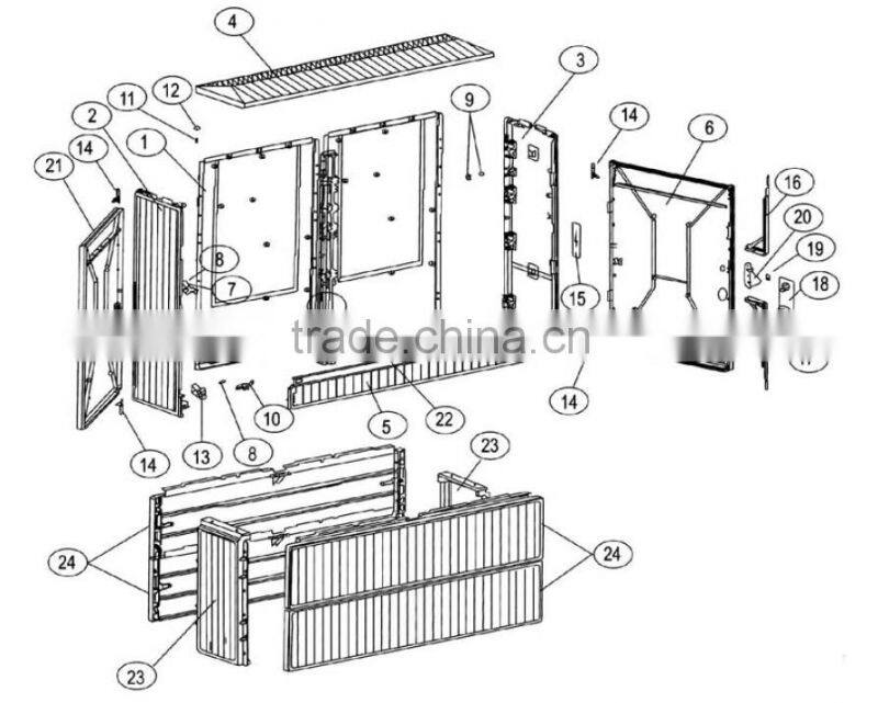SAIP/SAIPWELL 800*1250*320mm New IP65 Control Box SMC Fiberglass Compositive Box