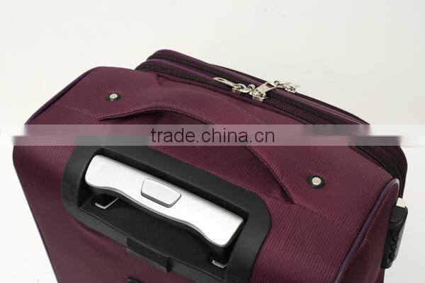 push button trolley nylon fabric with PU combination 4 pcs set trolley set