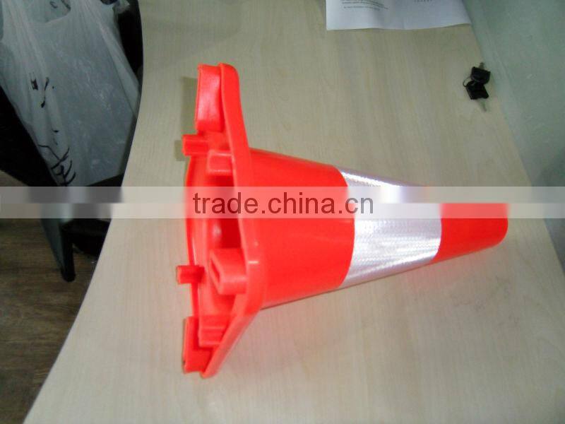 Roadway safety Reflective flexible colored pvc traffic cone