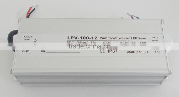 LED Lighting IP67 led driver 12v 100w LPV-100-12