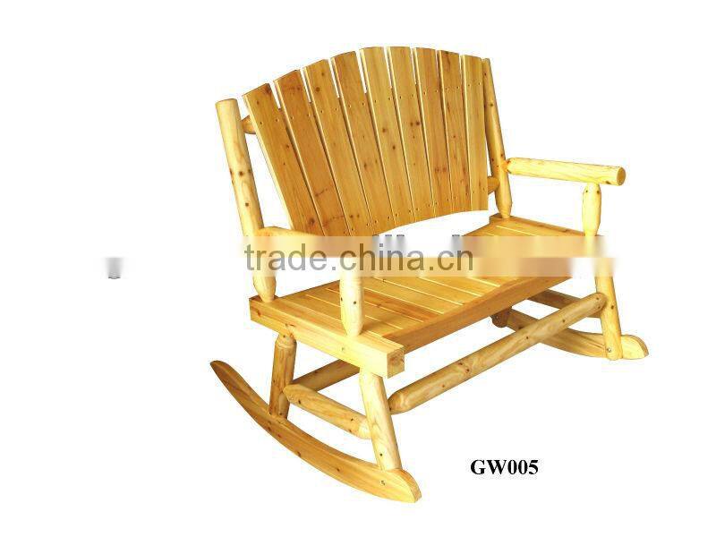 Granco GW011 2012 hot sale double glider Wooden bistro chair