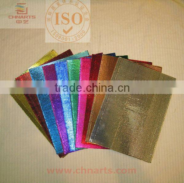 Striped embossing color Corrugated craft Paper