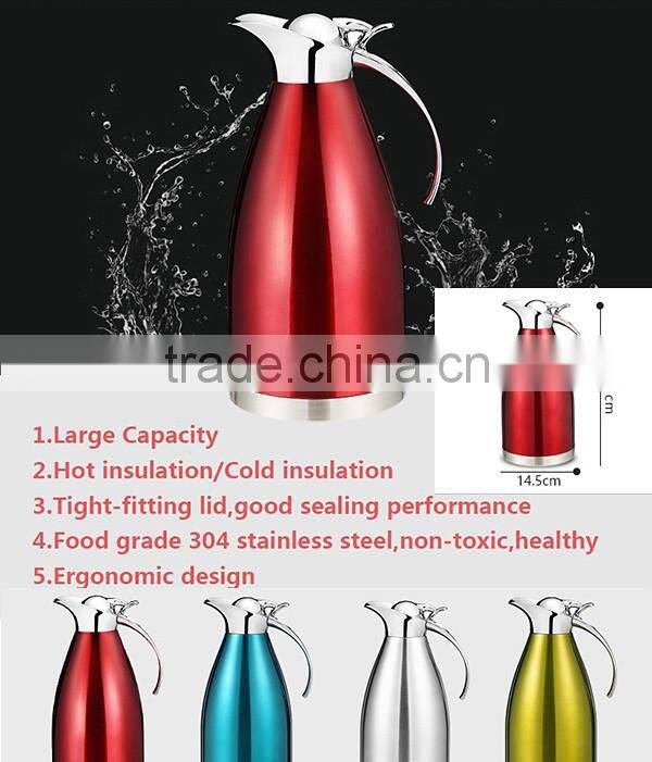 Thermal Carafe, Insulated Electric Personalized 304 Stainless Steel Insulation Jug Flask With Press Button