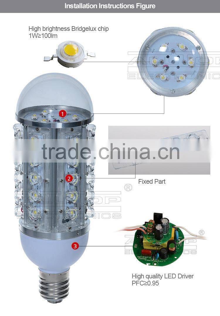 High brightness IP67 waterproof outdoor 36w led street light bulb