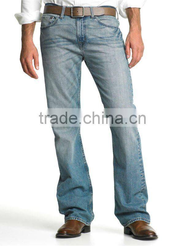 Factory price wholesale winter fashion boot cut mens jeans