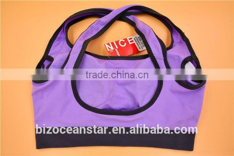 Womens new padded top athletic vest custom fit gym sports bra