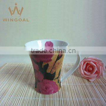 Porcelain mug with decal