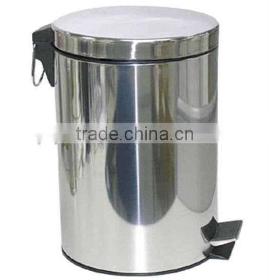 3L stainless steel foot pedal waste bin