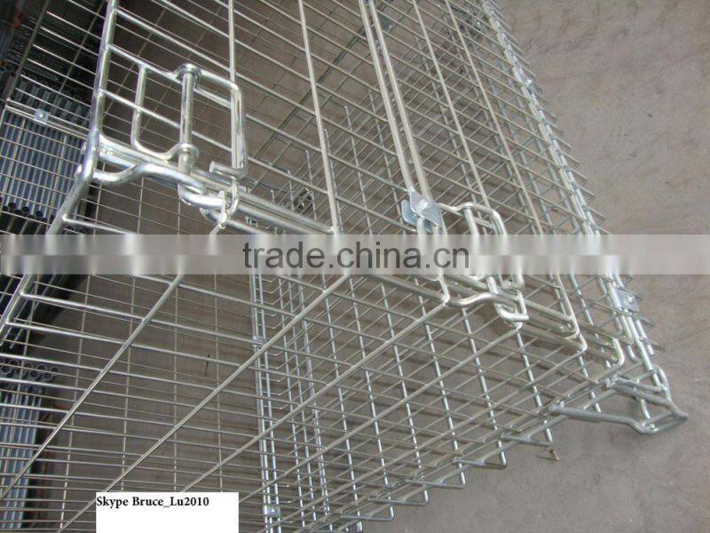 Storage Warehouse Logistic Galvanized Steel Roll Container Roll Cage Wire Panel