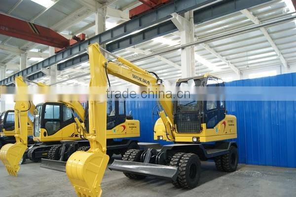 DLS865-9A 5.8Ton china wheel excavator used for digging ditches and rural reformation