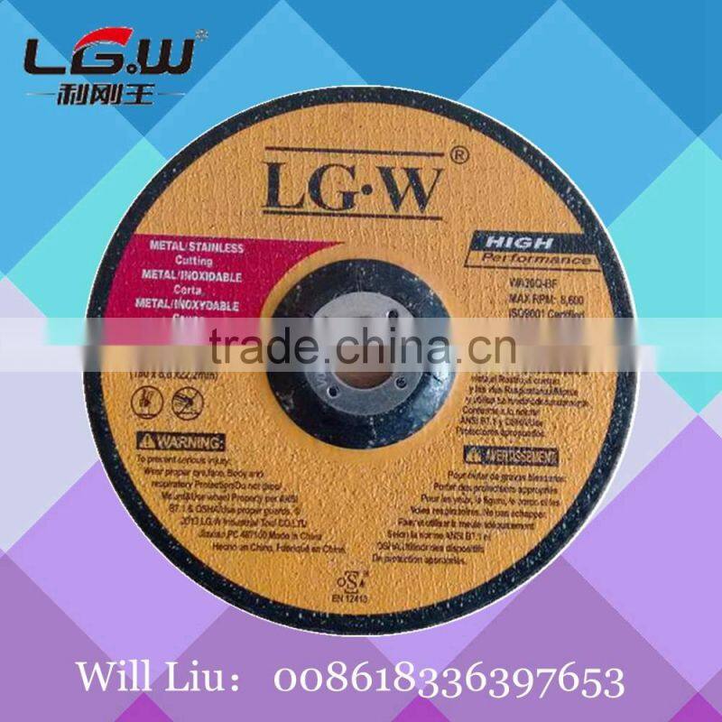 439 LGW 180*6*22 2.5 NET DC grinding wheel for CAST STEEL