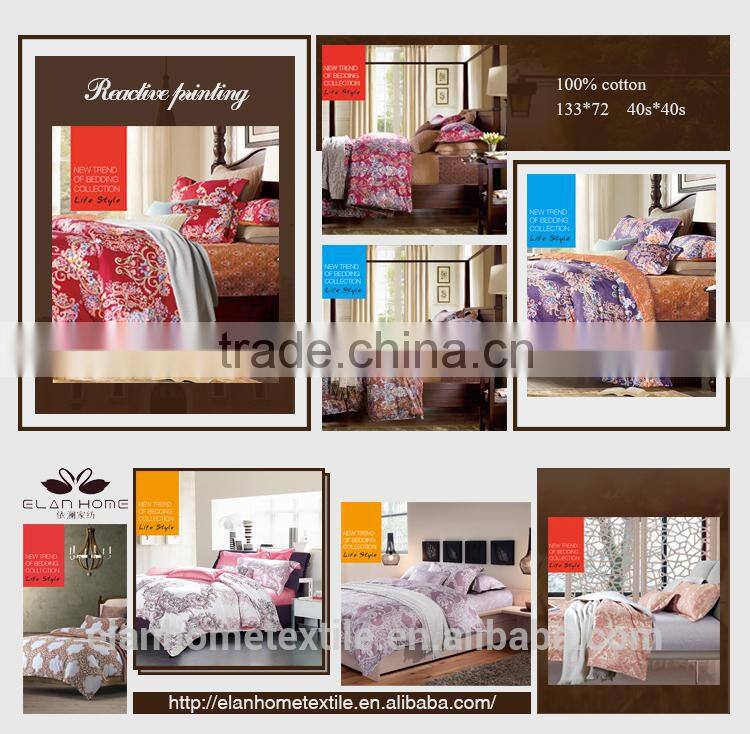 100% cotton reactive printting luxury pillow sham
