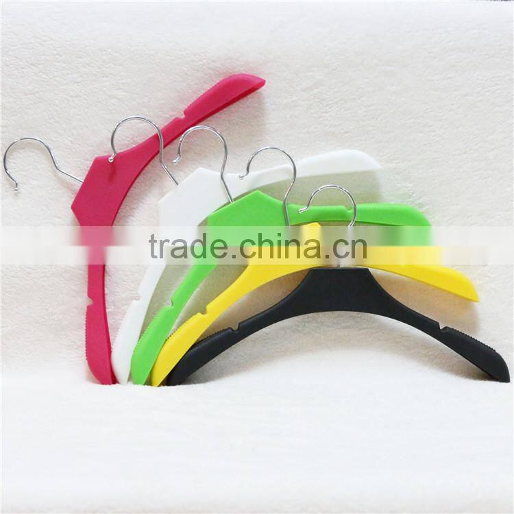Colorful plastic baby clothes hanger for kids clothes