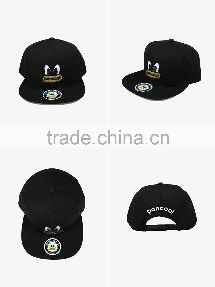 flat brim 100% cotton embroidery children hats