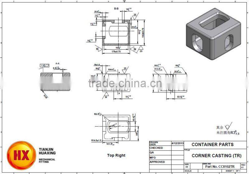 iso container corner block