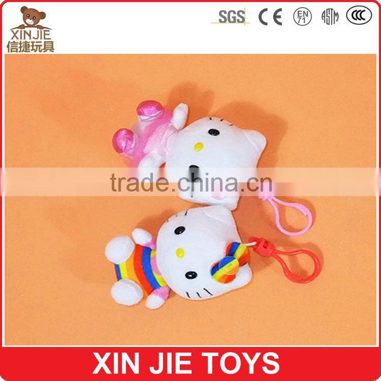 best selling plush hello kitty keychain custom good quality soft animal keychain toy