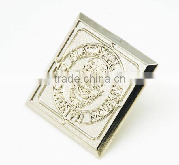 Good quality custom silver metal wholesale lapel pin