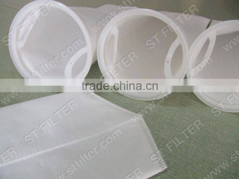 100 polyester mesh bag with plastic ring,PE liquid mesh bag
