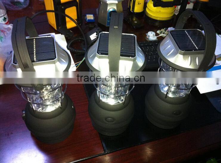 Solar Hand Crank Lantern Camping with USB Charger AC Charger and
