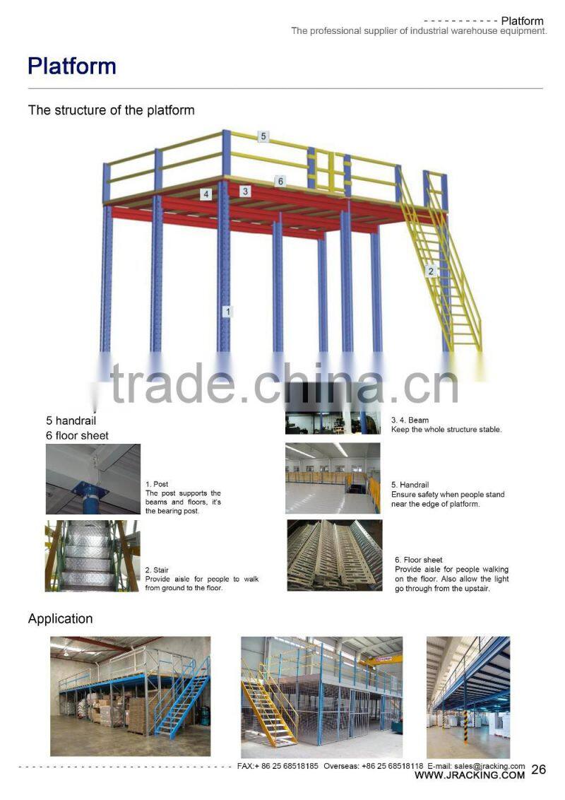 China Jracking Warehouse Work Steel Floor Platform