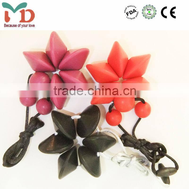 New design 100% silicone fruit Loop Bead Necklace jewelry