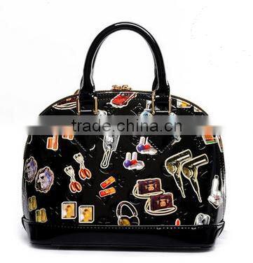 Wear-resisting PU Leather Youth Fashion Shell Shape Handbag