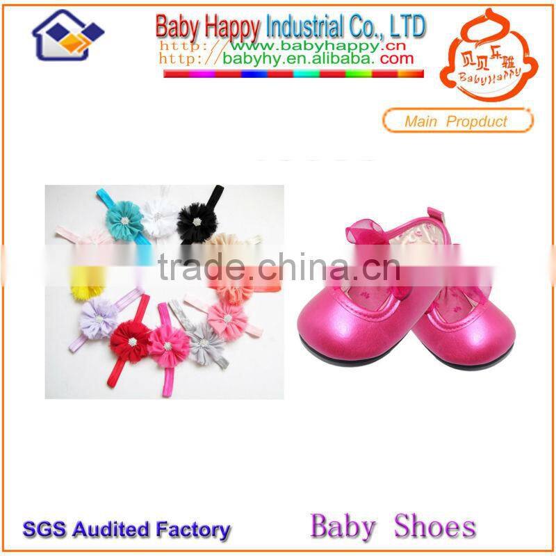 New design popular baby prewalker shoes headband