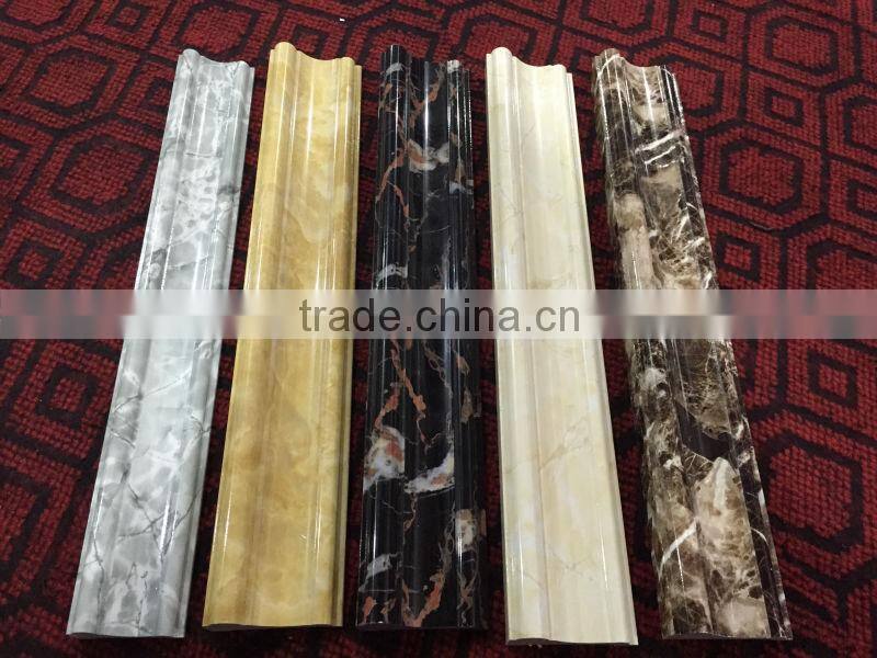 interior decoration bathroom tiles designs solid surface artificial Stone plastic line