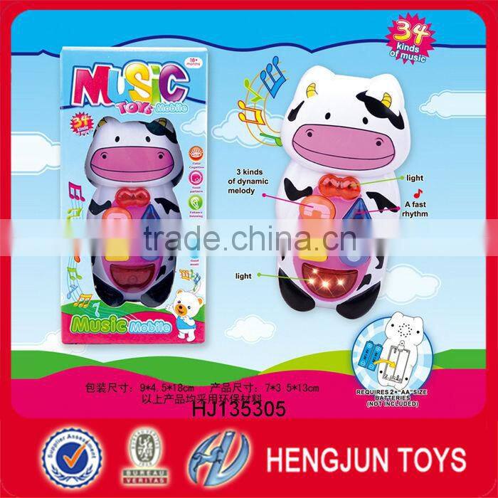 eco-friendly plastic toy Led microphone with echo and bell