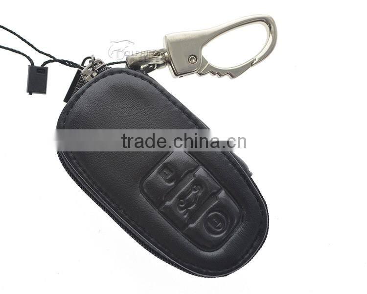 Car Genuine Leather Key Cover Case 3 button Smart For Volkswagen VW Jetta MK6 Tiguan Passat Golf POLO CC 012