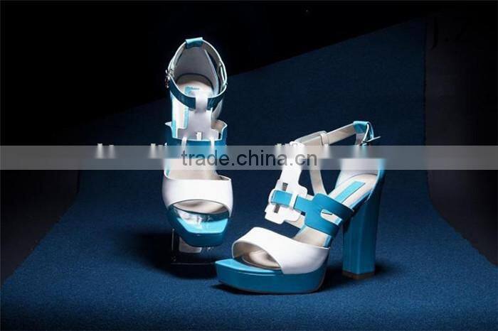 YX01 flocking high heel 2cm platforms patent pu upper sandals shoes, wedding sandal, Roman sandal for girls