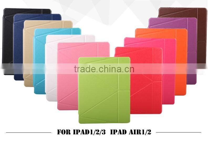 2016 Fashion PU leather back cover for ipad hard phone case