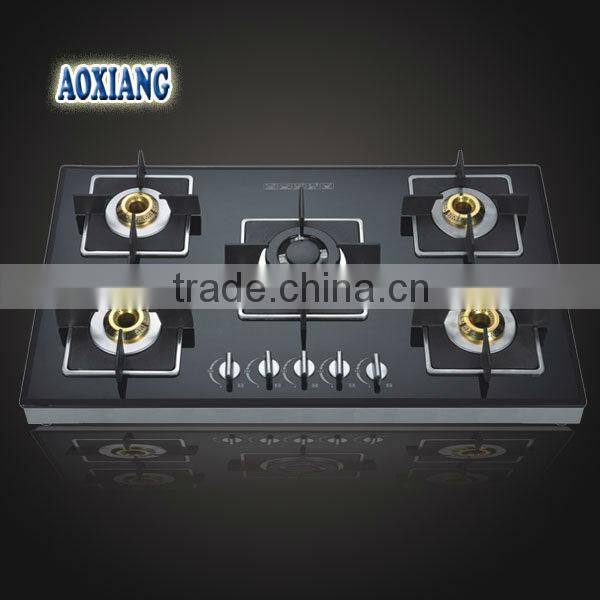 Kitchen 5 Burner Built-in Tempered Glass Gas Stove/ Gas Stove/ Gas Cooker AX-1218-5