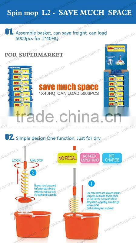 TOPOTO stackable spin mop,mini size cleaning mop