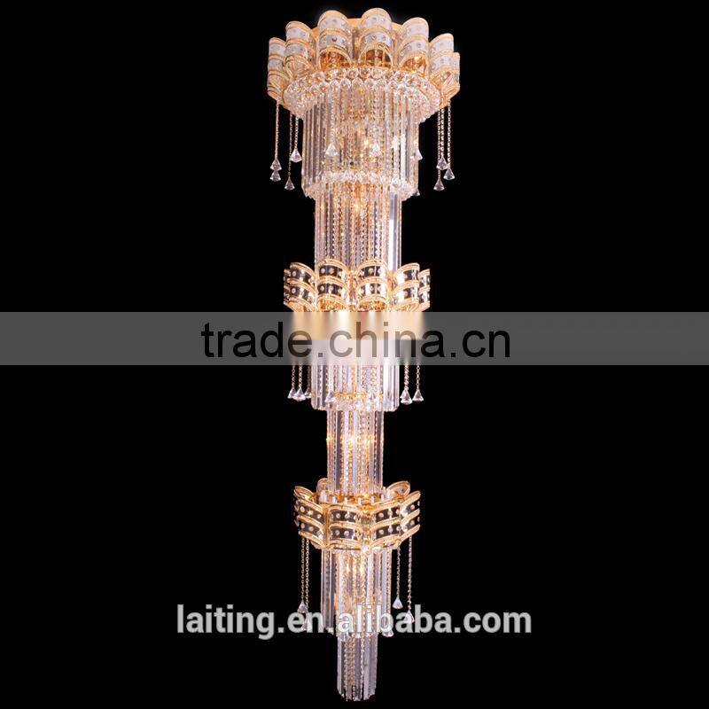 Spiral K9 Crystal Chandelier Stairs Lamp