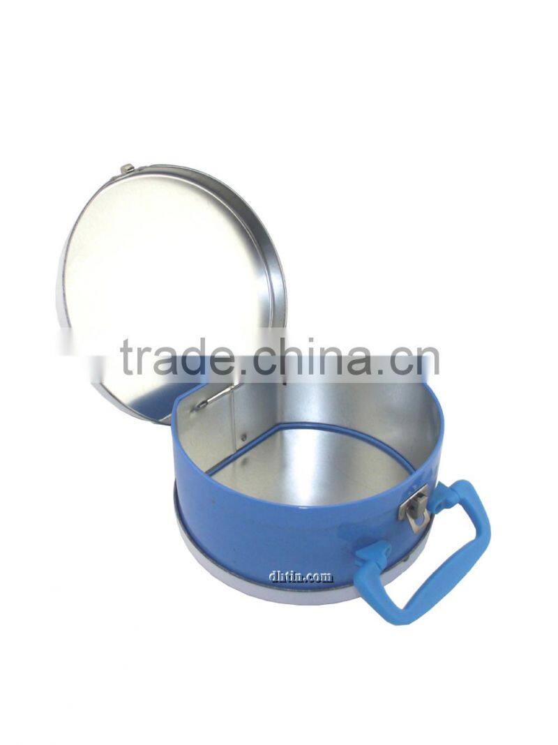 metal lunch box, tin lunch box, tin box with handle