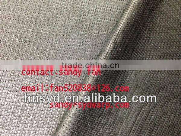 100% polyester tricot shiny dazzle soccer team jersey shorts sports wear garment fabric