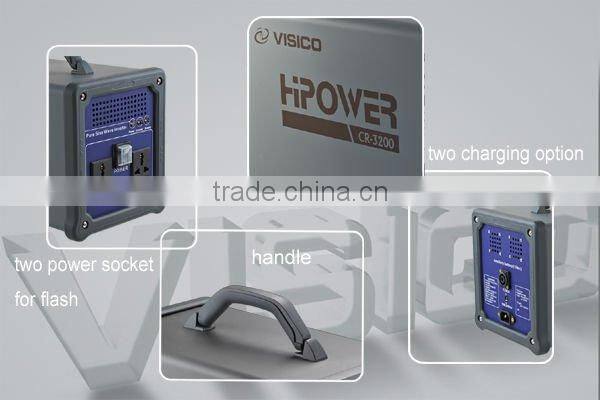 Portable outdoor studio flash light with power Saver pack