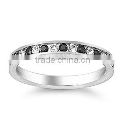 factory direct supply girl's Stainless steel crystal ring