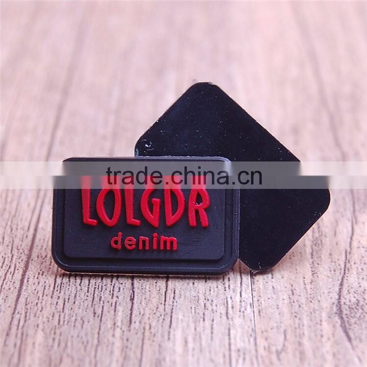 Private fashion sportswear sport shoes t shirt pvc rubber label