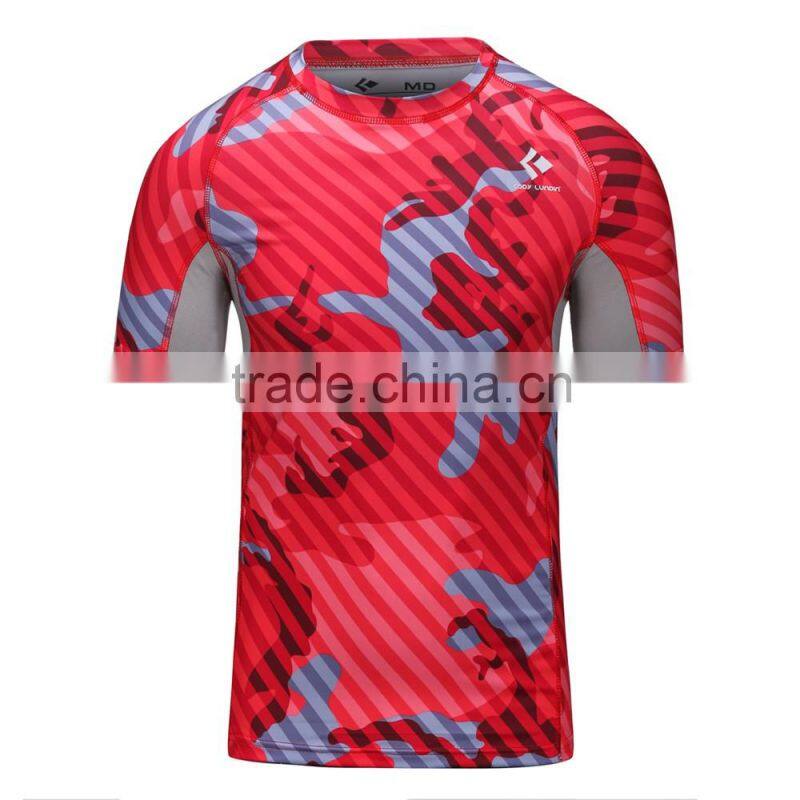 Latest wear designs men custom t-shirt sports wear quick-drying running camo tshirt round neck short sleeve tops for men