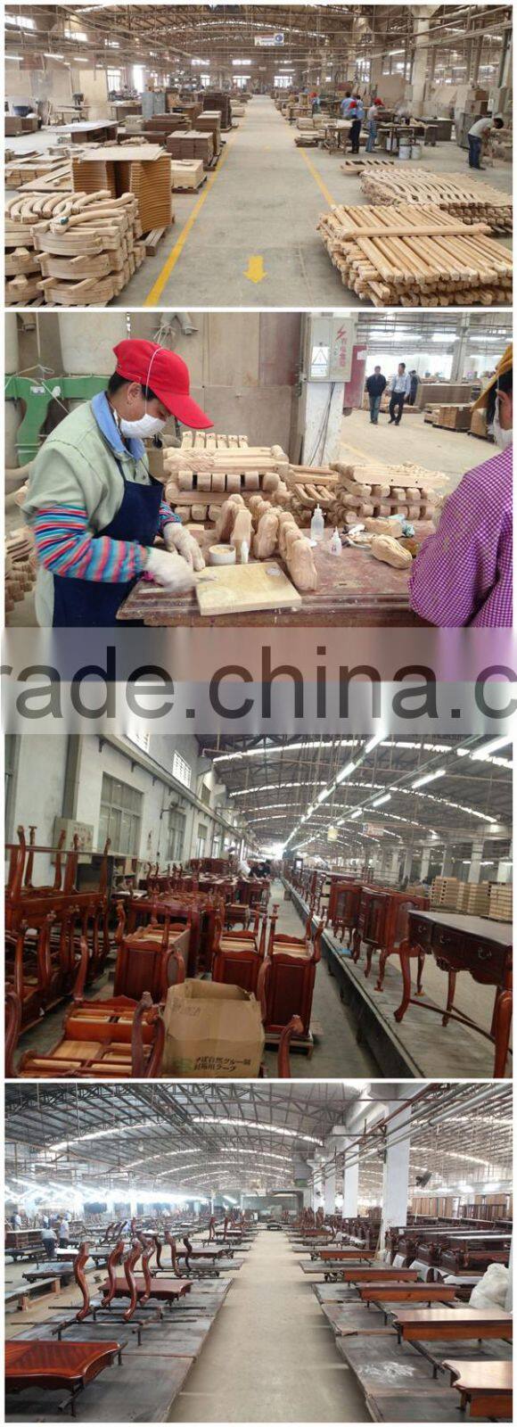 high quality antique solid wood 6 seater dining table A20