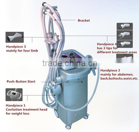 Aesthetic Equipment Ultrasonic Cavitation RF Vacuum Roller Massage body shaping machine