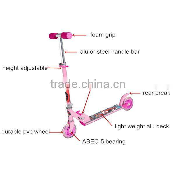 2014 New Children Kids Folding scooter With Light