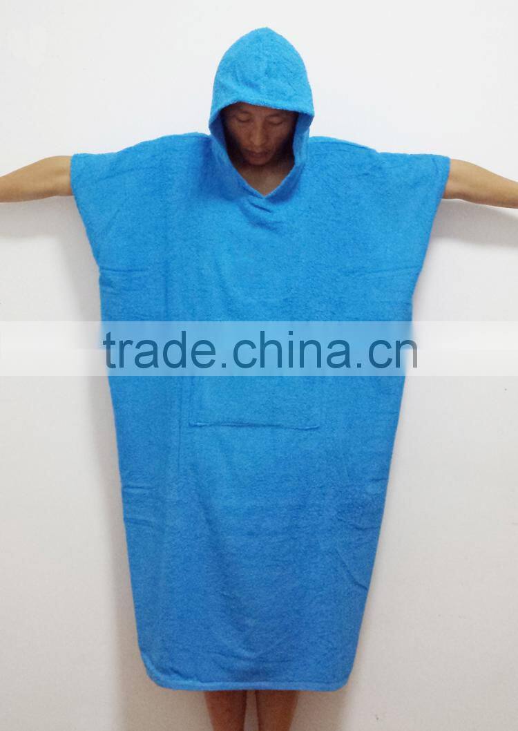 100% cotton terry cloth STRIPES woven surf poncho beach towel for men