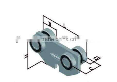 casting & stamping cantilever gate wheel with bearing
