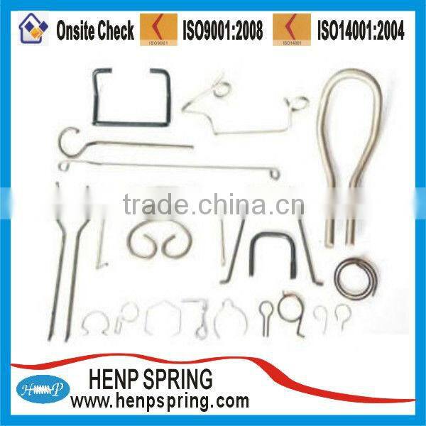 hot wire forming parts retaining spring clips
