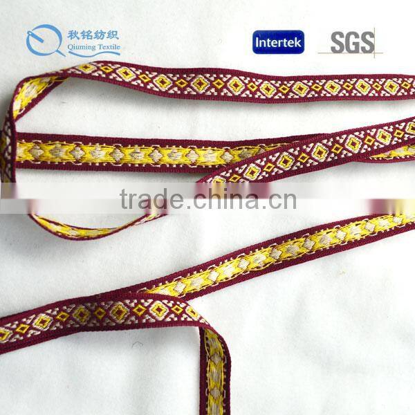 2015 New design garment use widely applied folk jacquard webbing